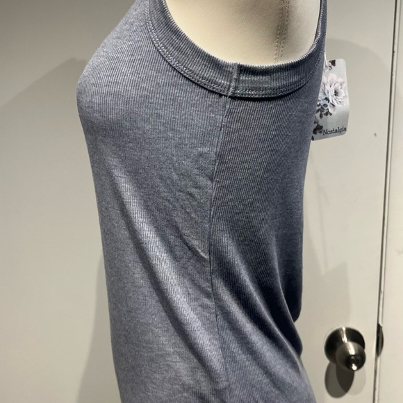 Nostalgia Gray Fitted Tank Top Sleeveless - Picture 8 of 9